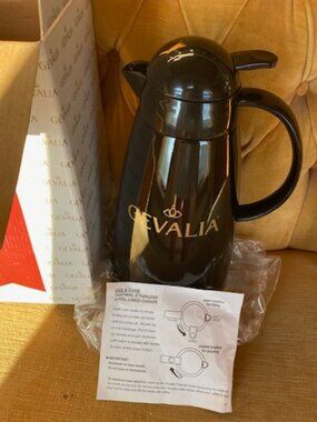 Gevalia Kaffe Thermal Insulated Color Black G33 Server Carafe Pot 1 qt New